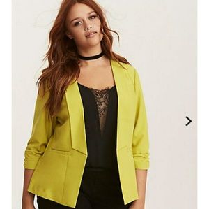 Chartreuse Crepe Blazer